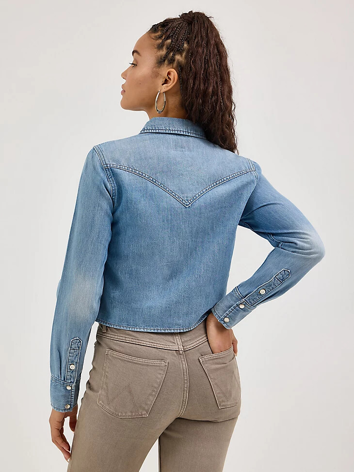 camicia western da donna con nodo sul davanti ellis