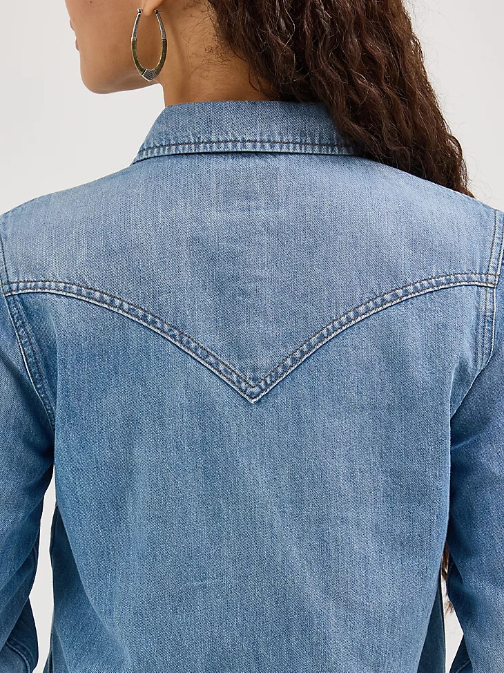 camicia western da donna con nodo sul davanti ellis