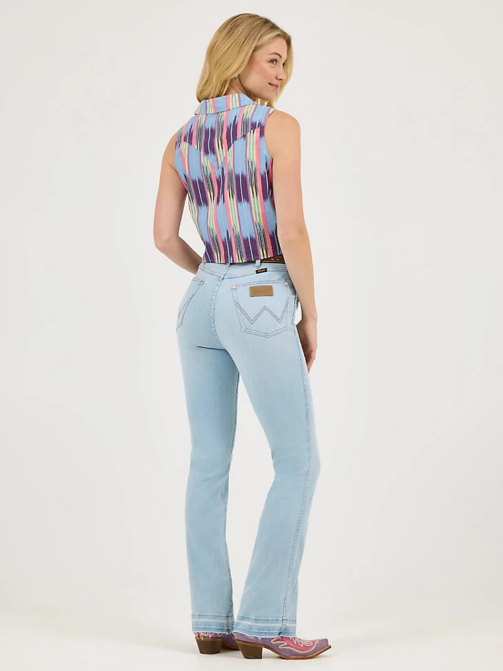 camicia checotah senza maniche con lacci sul davanti wrangler x lainey wilson summer checotah