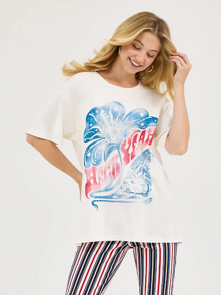 maglietta oversize wrangler x lainey wilson heck yeah heck yeah