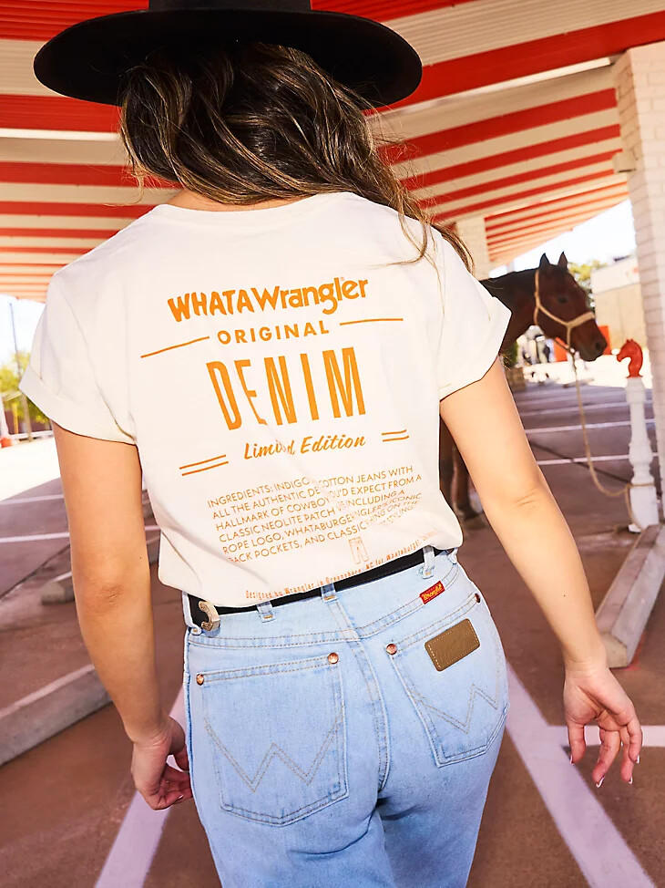 maglietta da donna wrangler x whataburger marshmallow