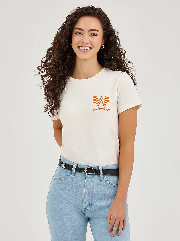maglietta da donna wrangler x whataburger marshmallow