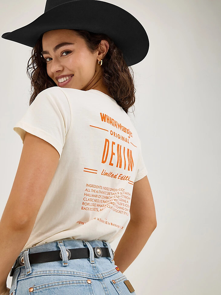 maglietta da donna wrangler x whataburger marshmallow