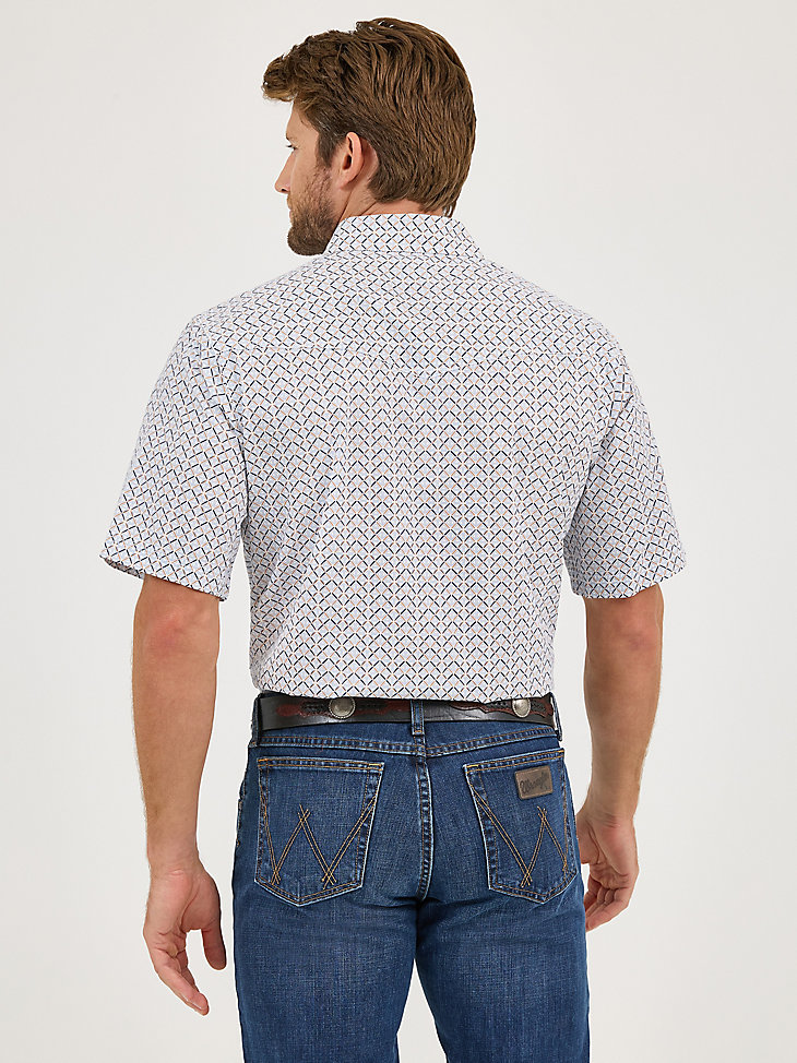 camicia western da uomo 20x competition advanced comfort a maniche corte con bottoni automatici blu chevre