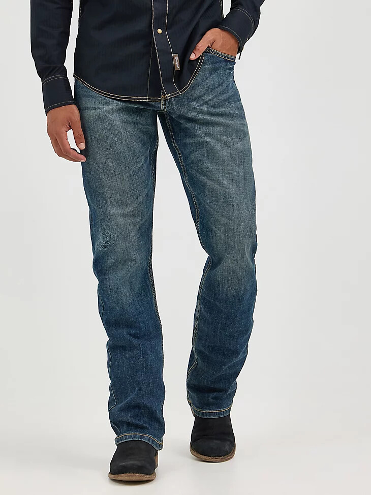 jeans bootcut slim fit wrangler retro da uomo layton