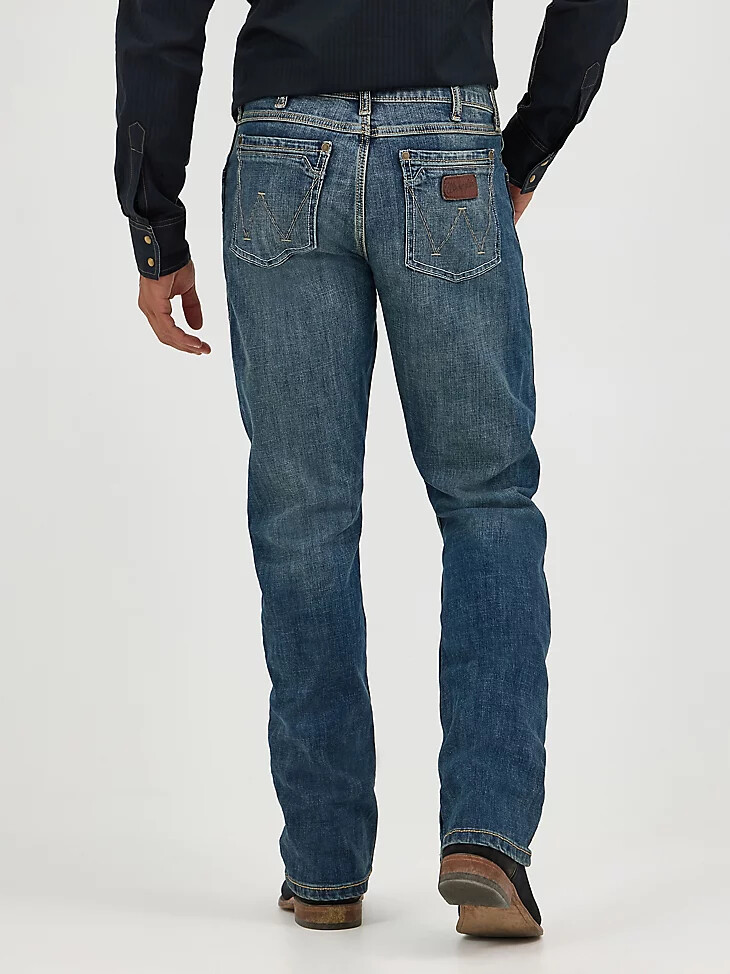 jeans bootcut slim fit wrangler retro da uomo layton