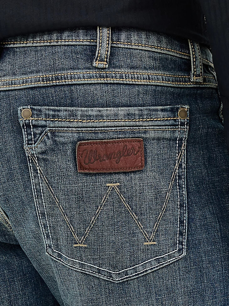 jeans bootcut slim fit wrangler retro da uomo layton