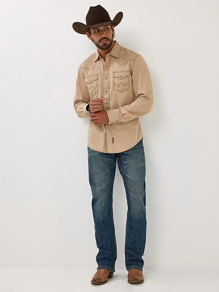 jeans bootcut slim fit wrangler retro da uomo layton