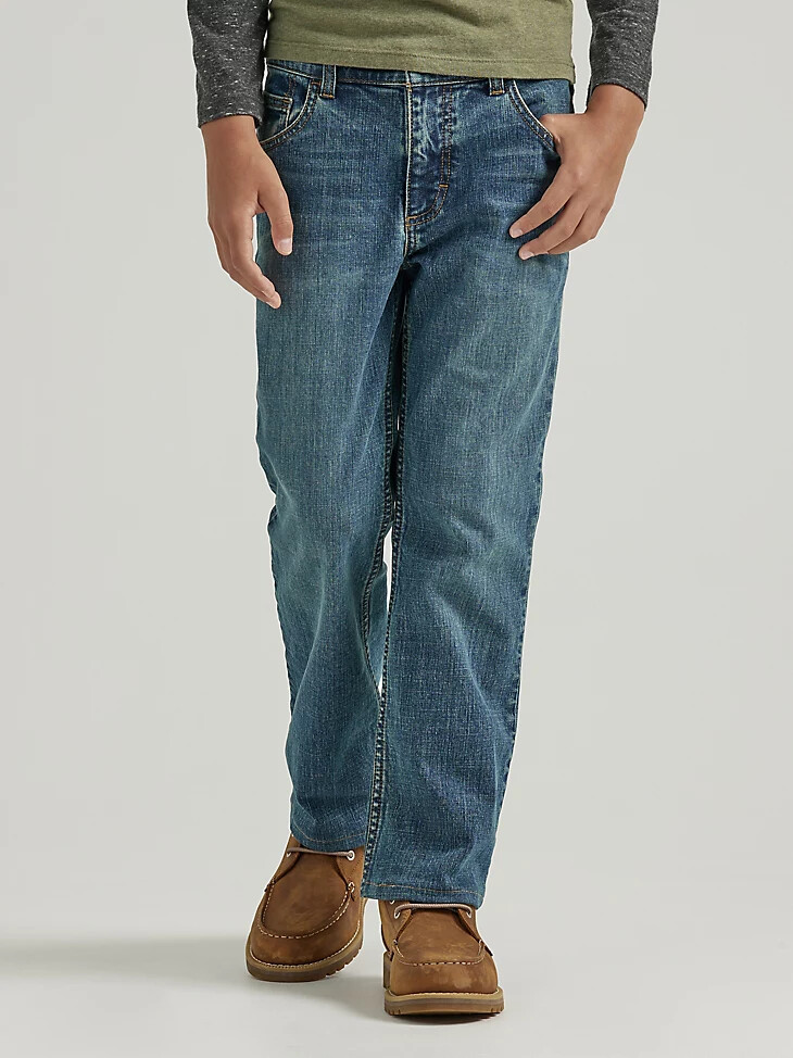 jeans bootcut elasticizzati wrangler five star classic da ragazzo 8-16 wasteland