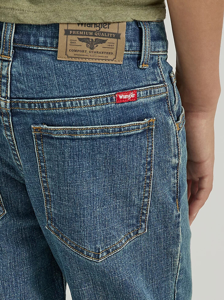 jeans bootcut elasticizzati wrangler five star classic da ragazzo 8-16 wasteland