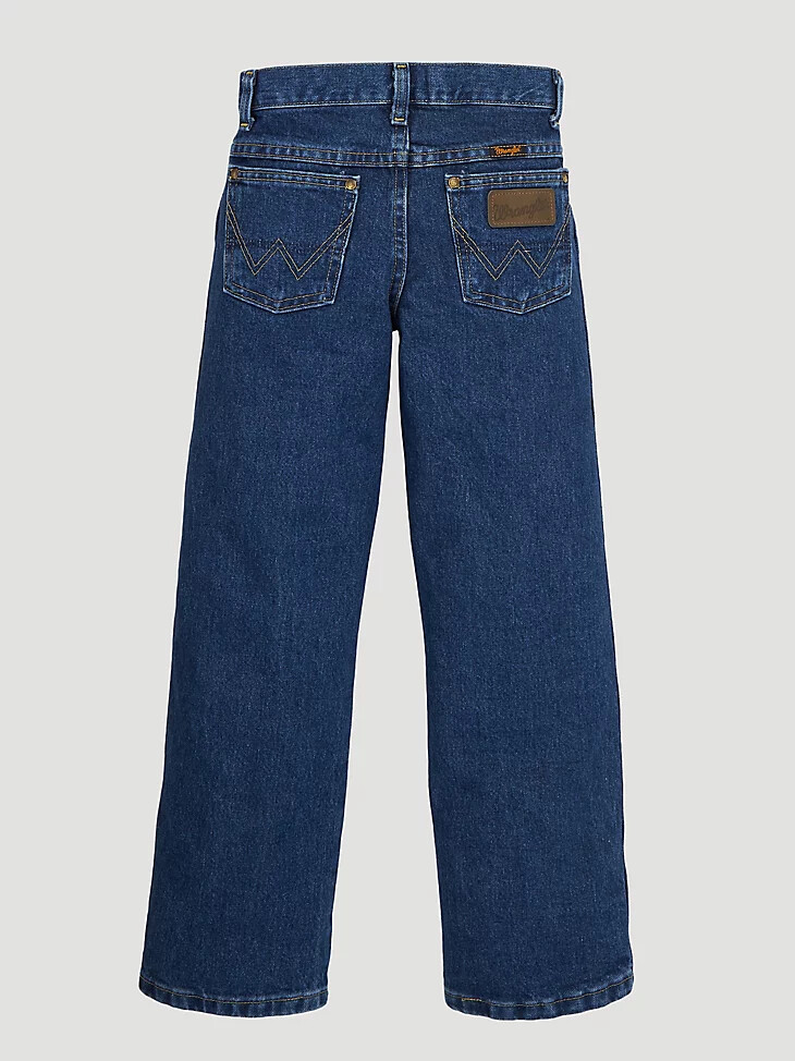 jeans wrangler george strait cowboy cut original fit da ragazzo 8-20 in denim pesante color pietra