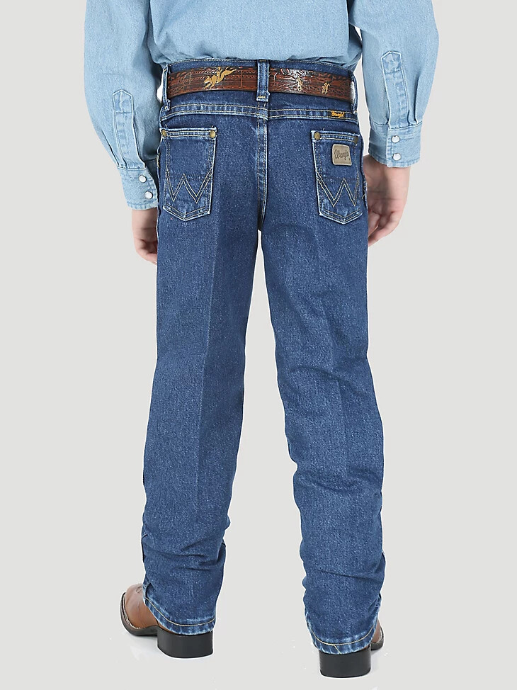 jeans wrangler george strait cowboy cut original fit da ragazzo 8-20 in denim pesante color pietra