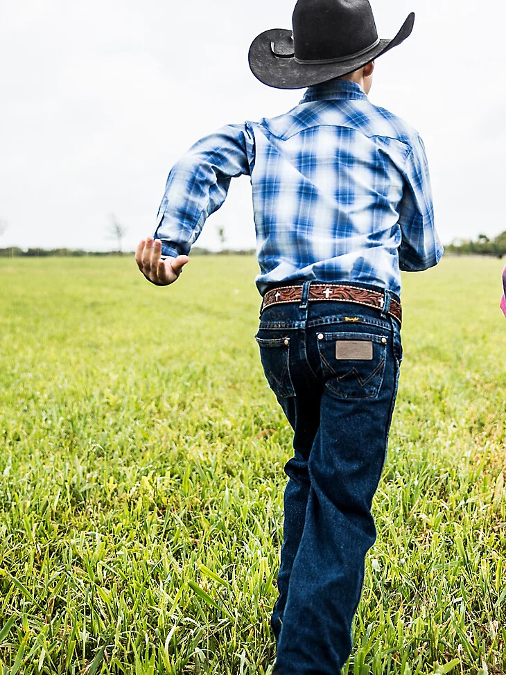 jeans wrangler cowboy cut original fit per bambini piccoli indaco scuro