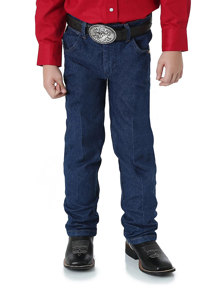 jeans wrangler cowboy cut original fit da ragazzo 8-20 prelavati indaco