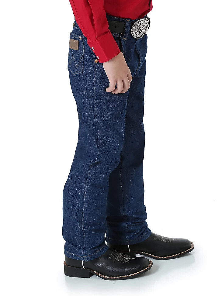 jeans wrangler cowboy cut original fit da ragazzo 8-20 prelavati indaco