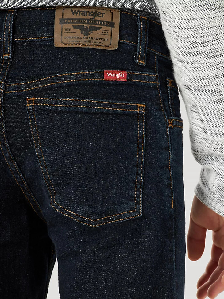 jeans bootcut wrangler five star flex da ragazzo 8-16 indaco intenso