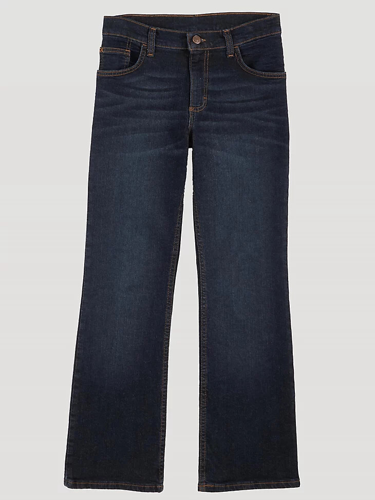 jeans bootcut wrangler five star flex da ragazzo 8-16 indaco intenso