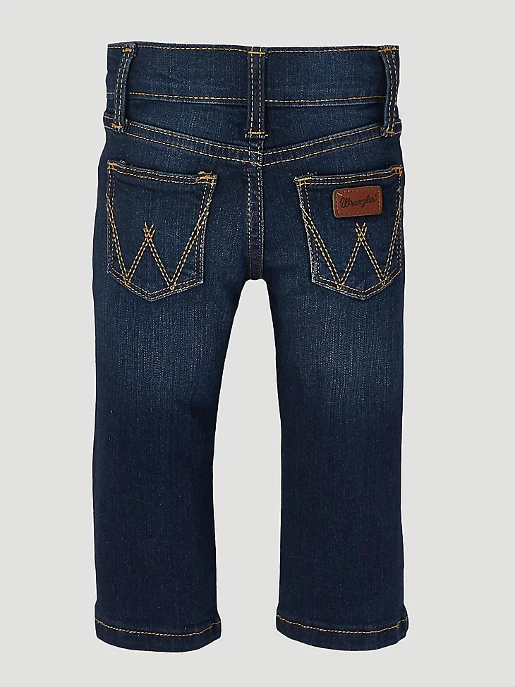 jeans western con vita regolabile per neonato blu scuro