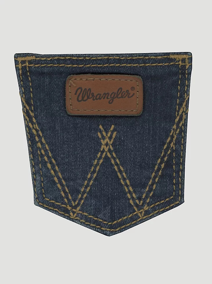 jeans western con vita regolabile per neonato blu scuro