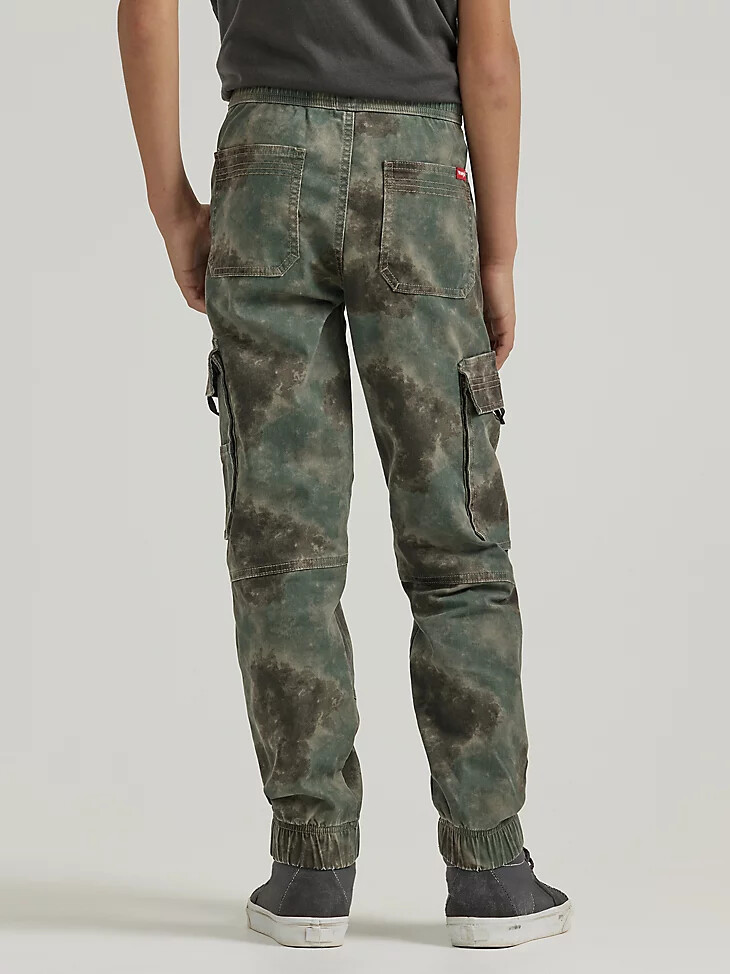 pantaloni cargo larghi da bambino 4-7 blurred camo forest