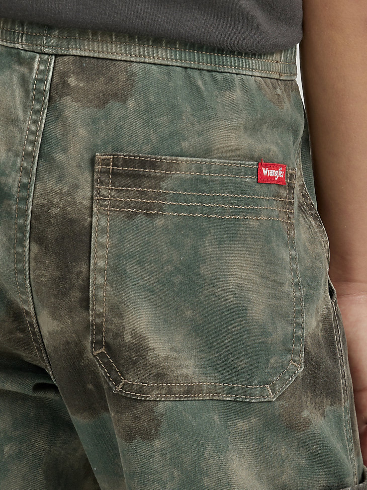 pantaloni cargo larghi da bambino 4-7 blurred camo forest