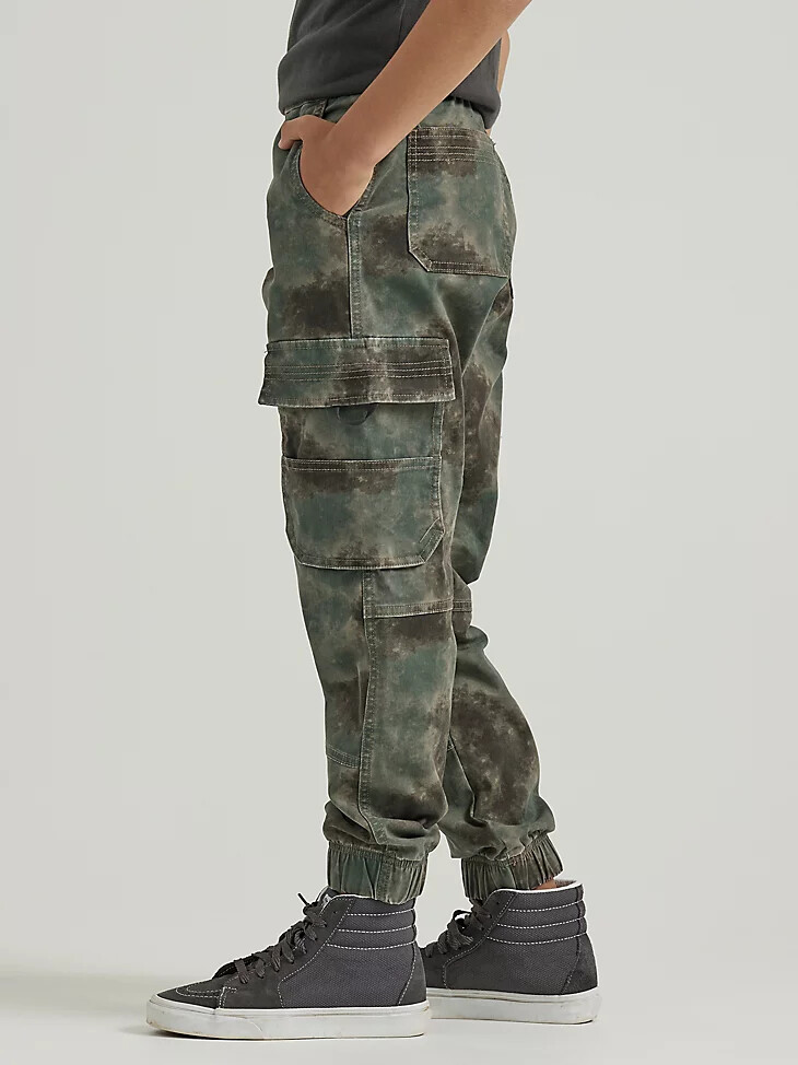 pantaloni cargo larghi da bambino 4-7 blurred camo forest