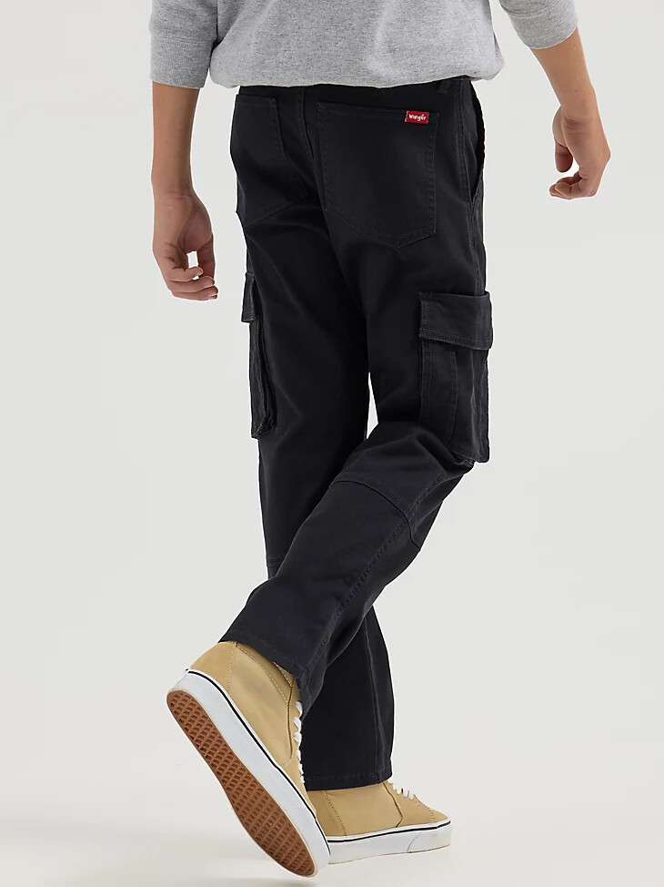 pantaloni cargo charge da ragazzo neri