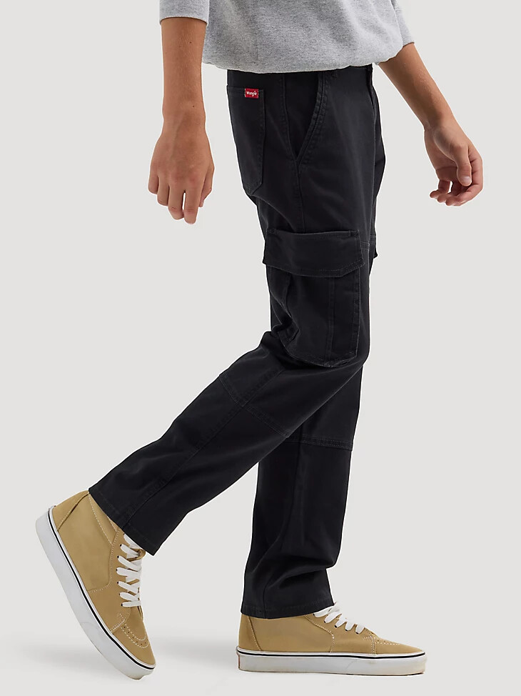 pantaloni cargo charge da ragazzo neri