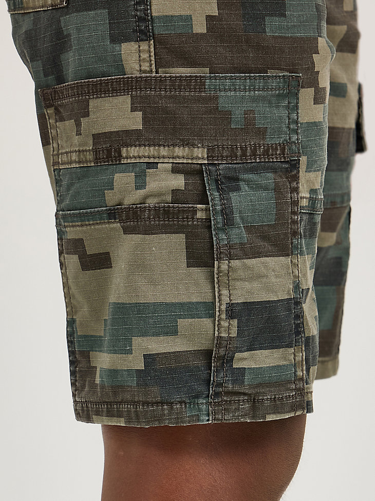 pantaloncini cargo da ragazzo gamer utility verde mimetico