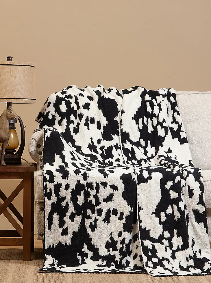 coperta elasticizzata wrangler mucca nera e bianca