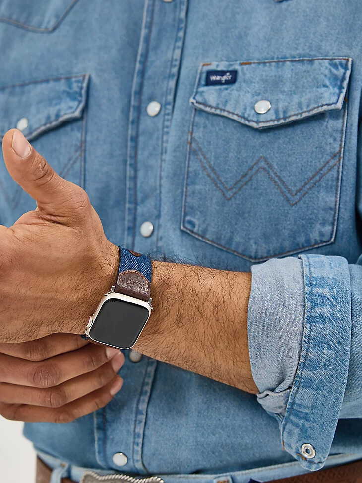 cinturino universale per orologio in pelle denim denim