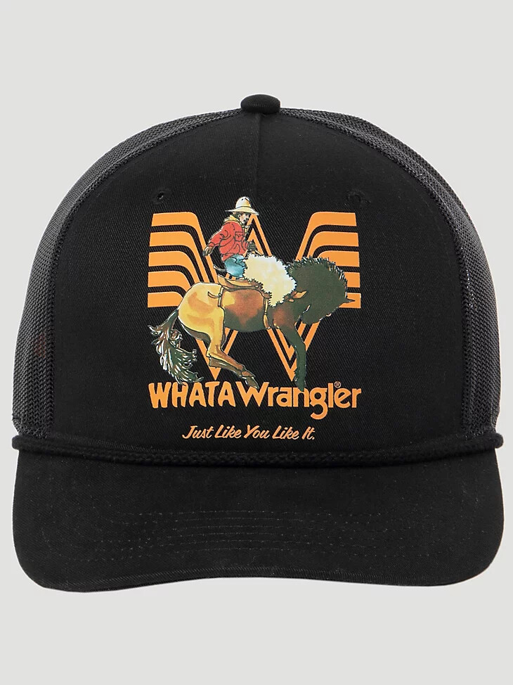 cappello da camionista saddle up wrangler x whataburger nero