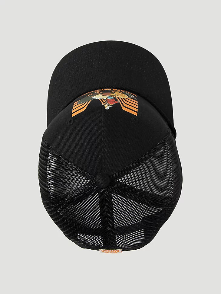 cappello da camionista saddle up wrangler x whataburger nero