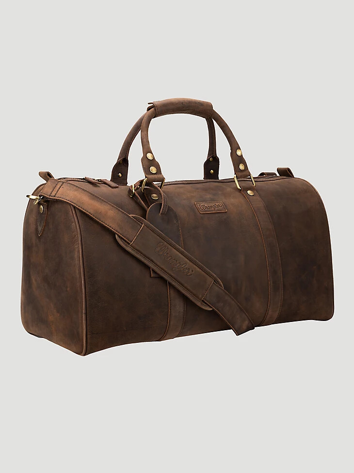 borsa da viaggio in pelle marrone