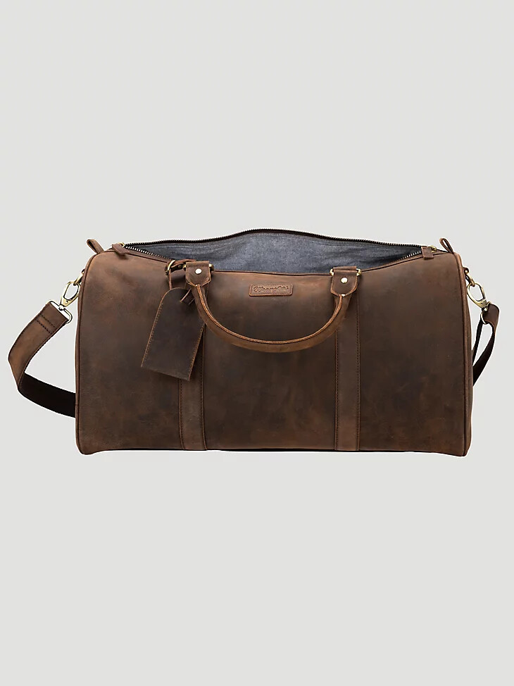 borsa da viaggio in pelle marrone