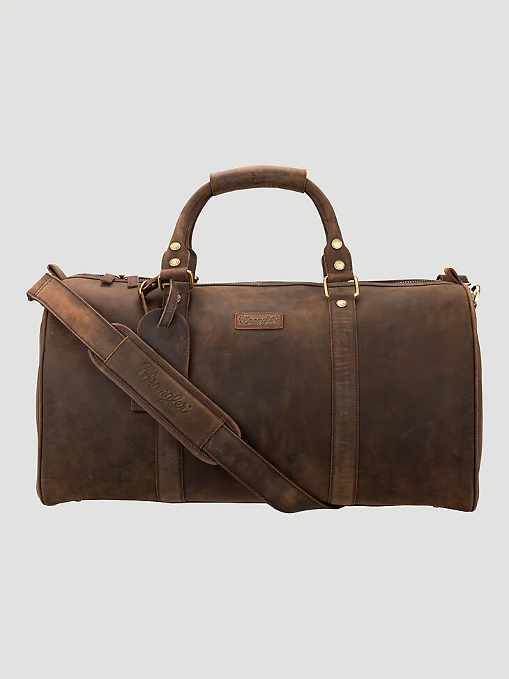 borsa da viaggio in pelle marrone