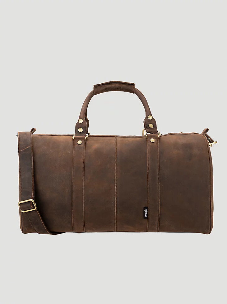 borsa da viaggio in pelle marrone