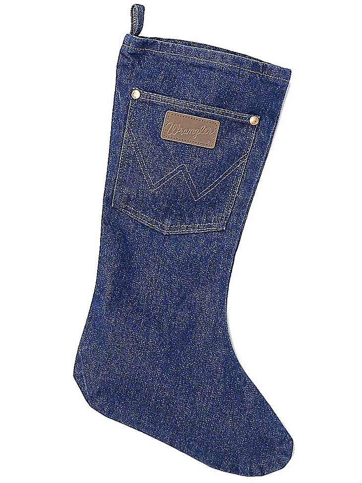 calza di natale in denim wrangler prelavata