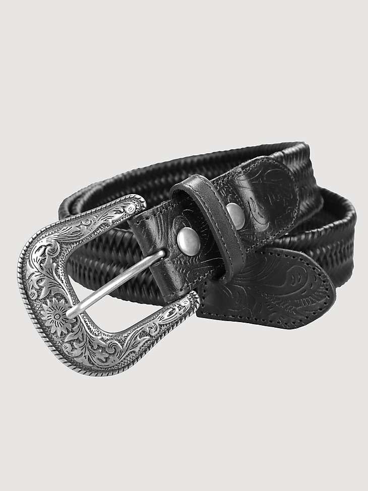 cintura elasticizzata intrecciata wrangler da uomo nera