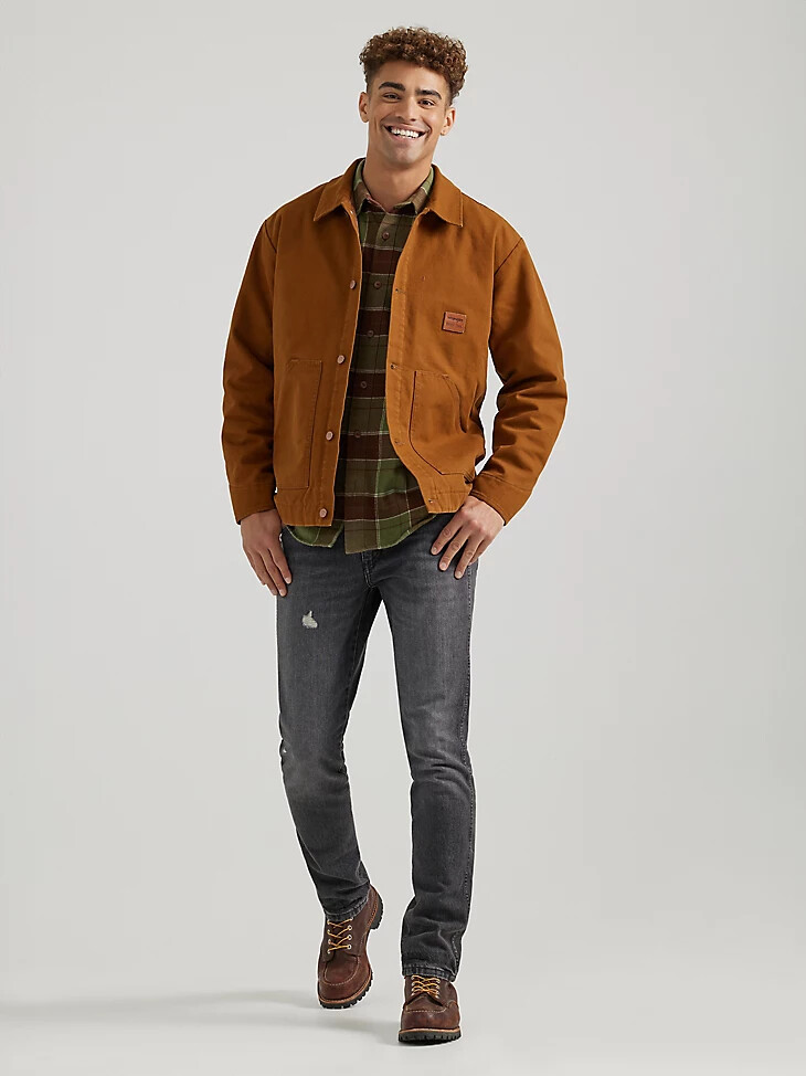 giacca distillers da uomo wrangler x buffalo trace stile antico