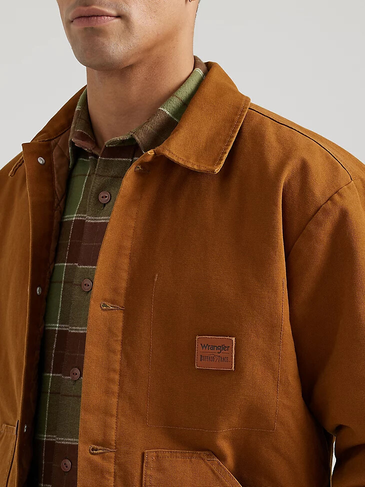 giacca distillers da uomo wrangler x buffalo trace stile antico