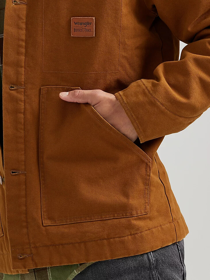 giacca distillers da uomo wrangler x buffalo trace stile antico