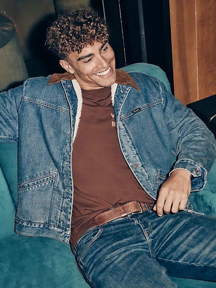 giacca da uomo wrangler x buffalo trace barrel house indaco consumato
