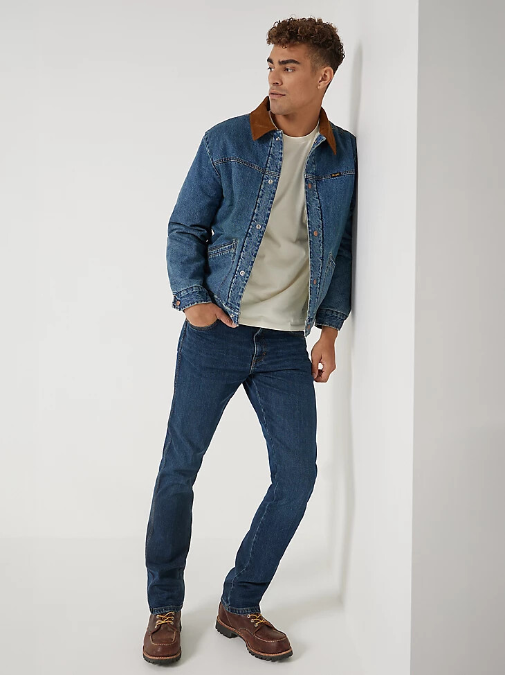 giacca da uomo wrangler x buffalo trace barrel house indaco consumato