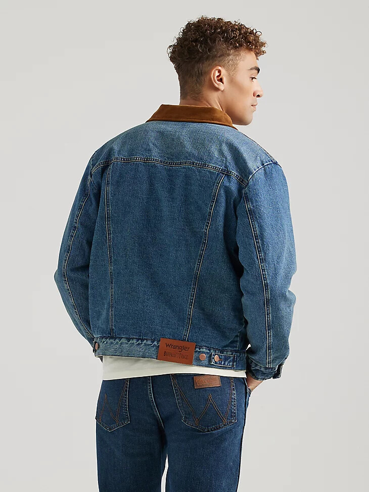 giacca da uomo wrangler x buffalo trace barrel house indaco consumato