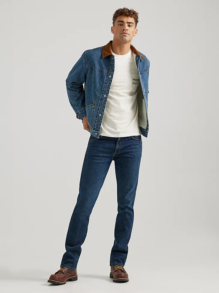 giacca da uomo wrangler x buffalo trace barrel house indaco consumato