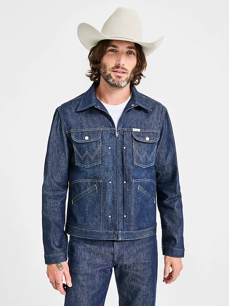 giacca da uomo cone denim white oak sevedge raw indigo