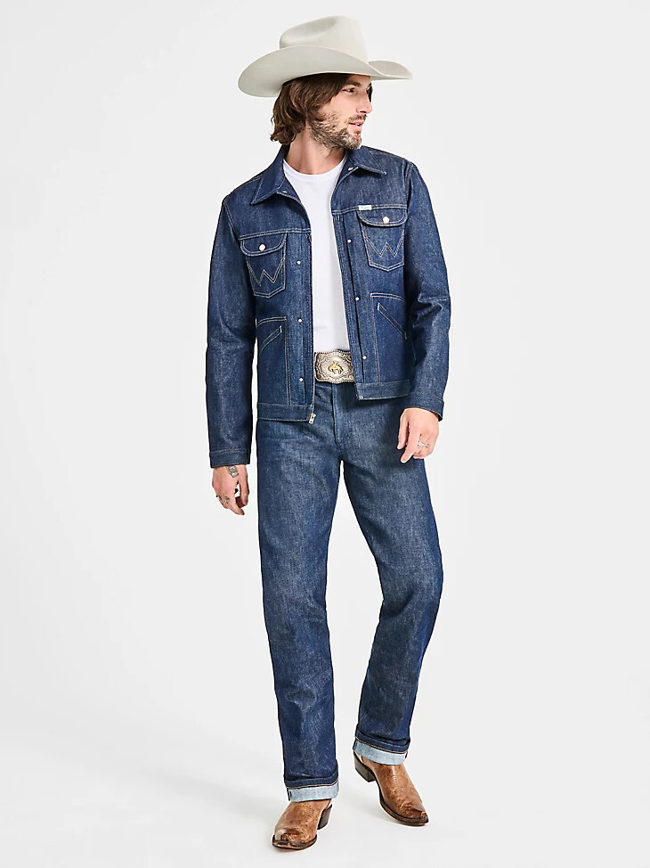 giacca da uomo cone denim white oak sevedge raw indigo