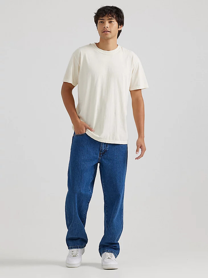 jeans larghi da uomo modello cowboy lavaggio medio