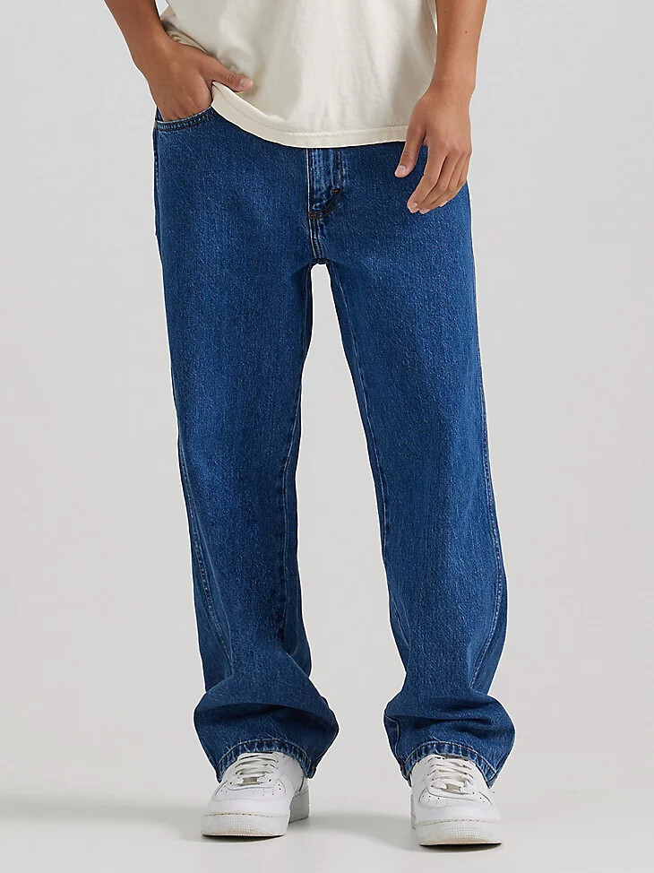 jeans larghi da uomo modello cowboy lavaggio medio